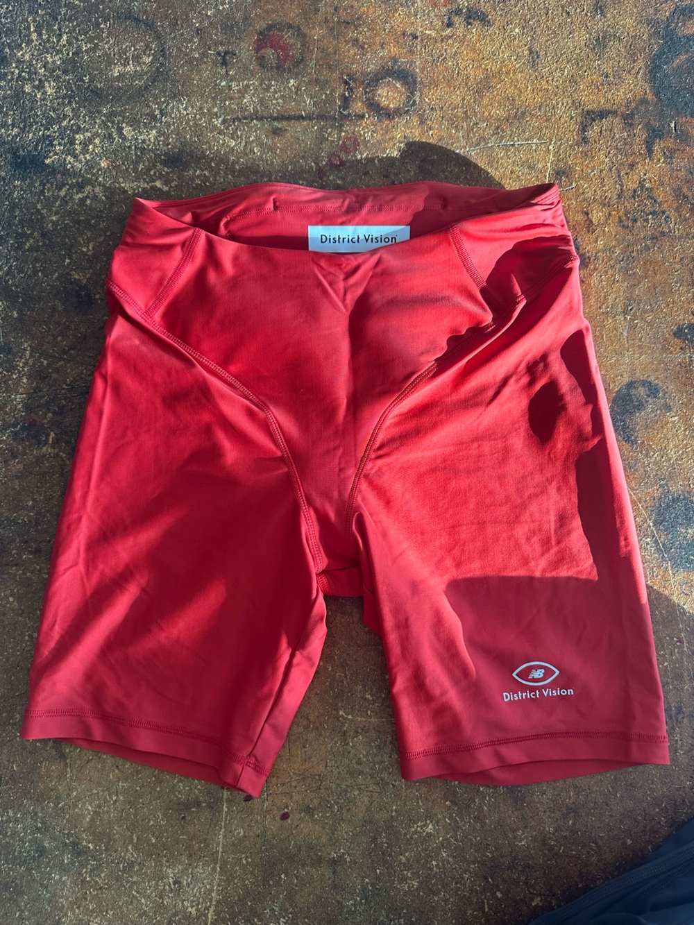District Vision x New Balance Bright Red Shorts